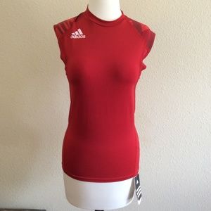 Adidas Adipower Fitness Top Size L Color Red Nwt